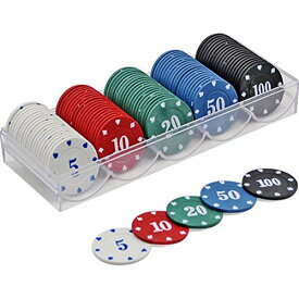 TERA カジノチップ 100枚 ケース付 5 10 20 50 100 カジノチップセット ポーカー チップセット ポーカーチップ チップ カジノ