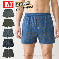 【300円OFFクーポン配布】【期間限定20％OFFセール】BVD 吸水速乾 ニットトランクス チェック ストライプ…