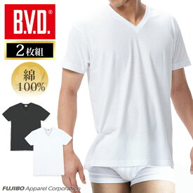 【777円OFFクーポン】【期間限定20％OFFセール】Vネック半袖Tシャツ 2枚組 BVD NEW STANDARD/メンズインナー/ 下着 肌着【綿100%】インナーシャツ ey714