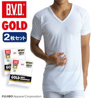 【期間限定30％OFFセール】2枚組セット！B.V.D. GOLD V首半袖シャツ (スッキリタイプ) M,L,LLサイズ BVD …