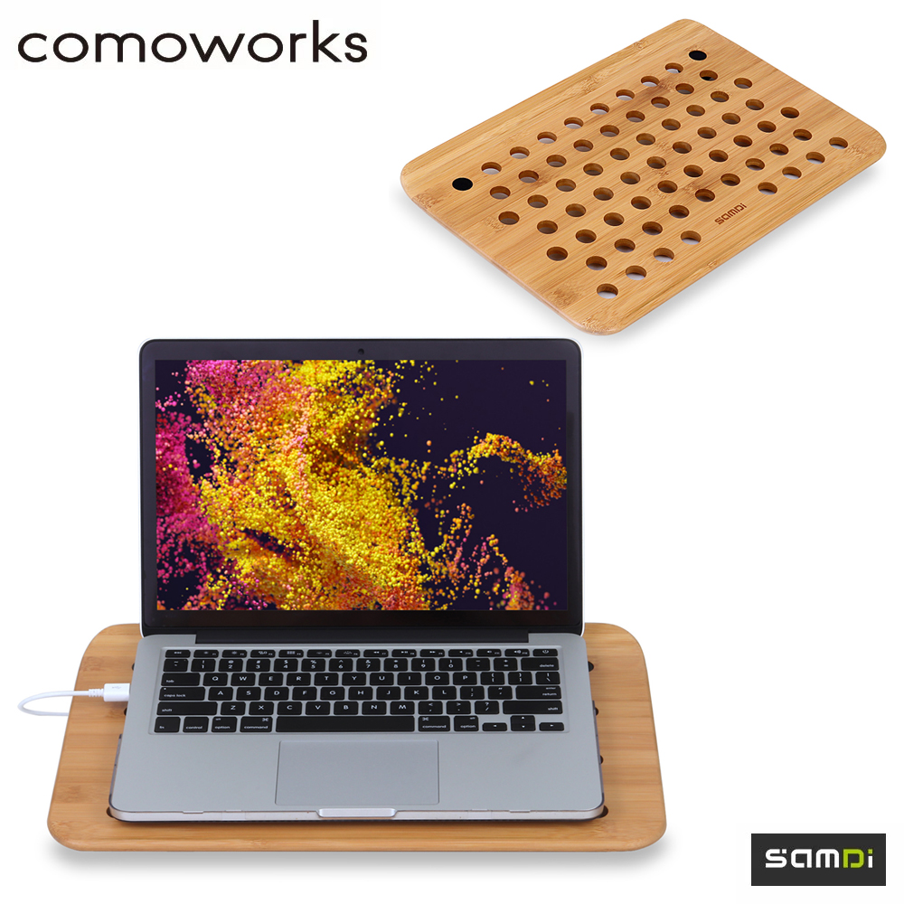 MacBook ノートPCの快適作業 熱暴走を防ぎます Macbook ノートPC 冷却ボード 木製 テレワーク 最安値に挑戦 サムディ SAMDi SOHO リモートワーク ついに入荷 ノマド ナチュラル