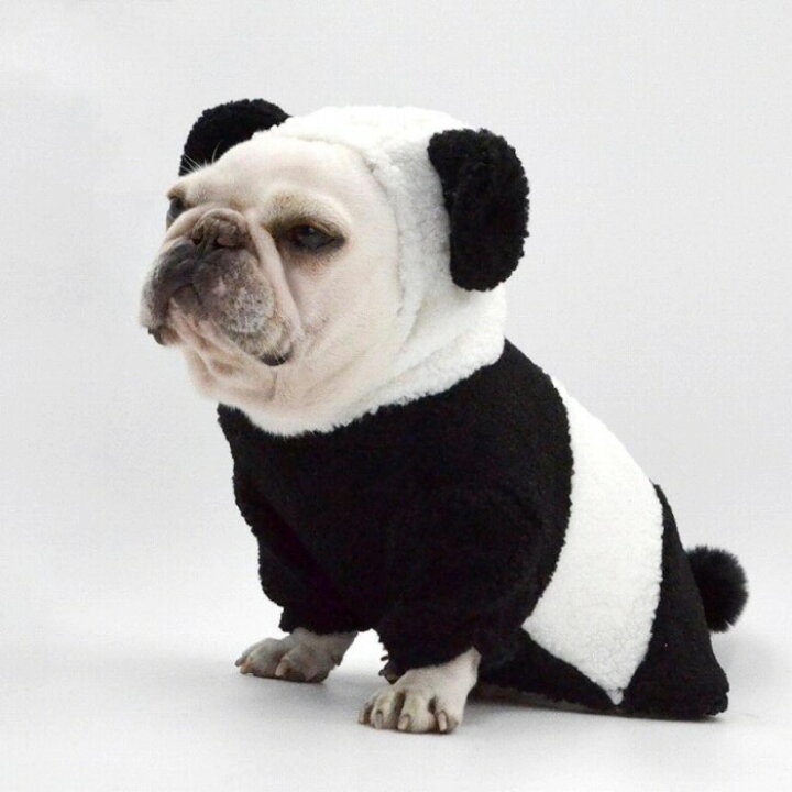 楽天市場 フレンチブルドッグ 服 フレブル 犬 ドッグウェア 秋 冬 暖かい パンダ もこもこ フリース生地 暖かい 白 黒 Km3ts Bestwear