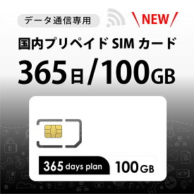 【物理SIM！宅配便発送】 100GB/365日 プリペイドSIMカード使い捨てSIM データ通信専用 【開通期限:2025/03/31】4G/LTE対応 短期利用 大容量 日本 国内用 docomo MVNO