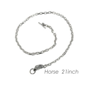 rEH[U[ bwl BWL K戵̔X Y WG[ Vo[ANZ AJ }u BWL SQUARE CHAIN w/ANIMAL HEAD 21" (HORSE) XNGA`F[ w/Aj}wbh 53cm/Vo[ANZT