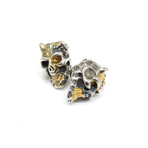 rEH[U[ BWL K戵̔X YANZT[ Vo[ANZ AJ }u JX^ OtBeB XJ r[Y w/ 1z[ $ h X^v Graffiti Skull Bead w/1 horn & spider 