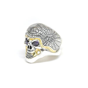 rEH[U[ bwl BWL K戵̔X Y WG[ Vo[ANZ AJ }u wbgXJ O AWXg Engraved Helmet Skull w/18k Yellow gold overlay & stone eyes