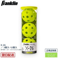 Franklin フランクリン X-26 ピックルボール ボール｜3個入／12個入選択 屋内専用 体育館 26穴 USA Pickl…