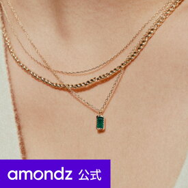 K14 14金 | K14 グリーン オニキス デイリー ネックレス | 14K Green Onyx Daily Necklace | a14 | amondz