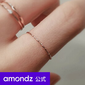 K14 14金 リング 指輪レイヤード | K14 ローズ ゴールド ベーシック Aカット Thin リング | 14K Rose Gold Basic A Cutting Thin Ring | weamondz | amondz