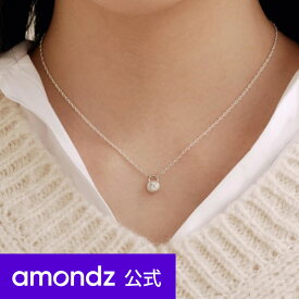 シルバー バゼル セッティング ネックレス | Silver Bazel Setting Necklace | weamondz | amondz