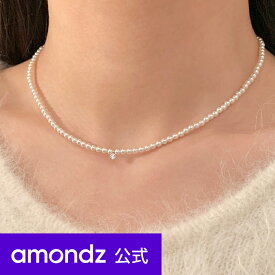 K14 14金 | K14 3mm スワロフスキー パール ネックレス | 14K 3mm Swarovski Pearl Necklace | GEDH | amondz