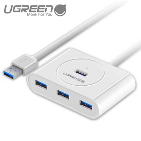 UGREEN パソコン用USBハブ 増設用USB3.0マルチポート 4ポート PS4 Microsoft Surface Ultrabooks MacBook(USB-A)対応 新品 白 CR113 20283 TH UG