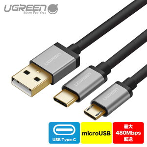 UGREEN 2䓯[d USB 2.0 - }CNUSB +^CvCf[^P[u ubN 1.0M US196 30573 NP UG