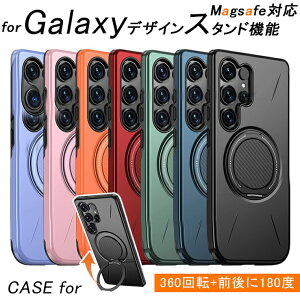 Galaxy S25Edge S25 S24 S23 S22Ultra S25 S24 S23 Plus S25 S24 S23 S23FE �P�[�X �J�o�[ magsafe�Ή� �X�^���h�@�\ �J�����ی� �w�� �ϏՌ� Galaxy S25 �ی�P�[�X ���C�����X�[�d �����O�� �����h�~ �w��h�~ TPU Gala