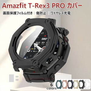 Amazfit T-Rex 3 Pro P[X Jo[ ̌^ KXtB ϏՌ Sʕی tJo[ tی Amazfit T-Rex 3 Pro یP[X Vv ߗ wh~ h~ CASE X}[gEHb` 