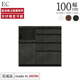 パモウナ カウンター 幅100cm 奥行50cm 高さ94cm EC 下台販売 完成品 棚 国産 日本製 食器棚 キッチンボード ダイニングボード カップボード レンジボード レンジ台 キッチン サイドボード キャビネット ロータイプ 新生活 収納 送料無料 納品日指定可能