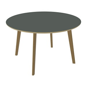 パモウナ ラウンドテーブル 幅120cm AX ブラック ライトグレー オリーブ 食卓テーブル ダイニングテーブル 無垢脚 高さ 70cm フェニックス 完成品 高級感 シンプル モダン マット カフェ風 ジャ