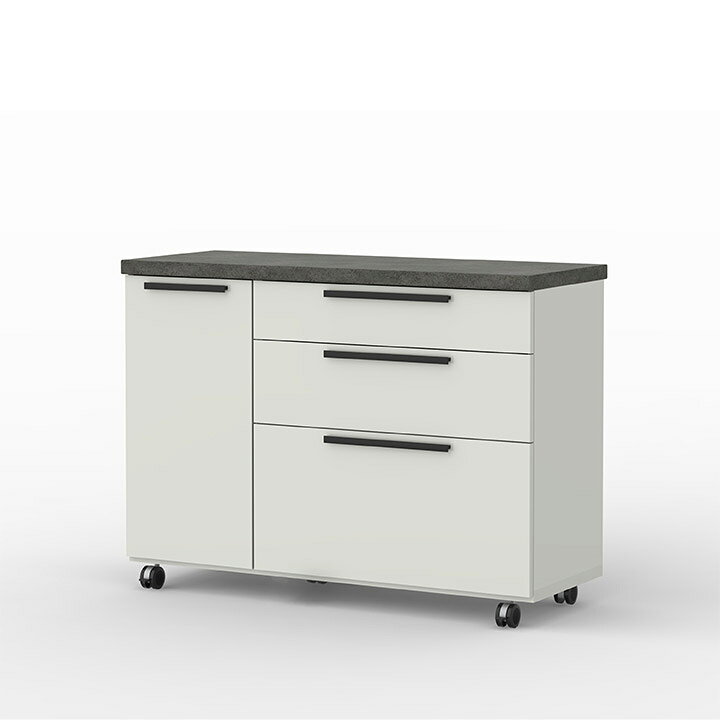 楽天市場】パモウナ 食器棚 幅120cm CW 完成品 キッチンカウンター 