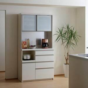 パモウナ 食器棚 幅100cm 奥行50cm 高さ198cm EC 完成品 棚 国産 日本製 キッチンボード ダイニングボード カップボード レンジボード オープンダイニングボード レンジ台 キッチン キャビネット