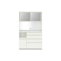 楽天市場】カップボード 120cm（カラーホワイト）（食器棚・キッチン 