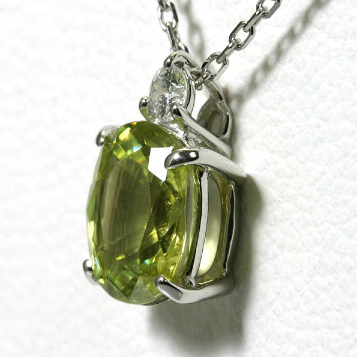 楽天市場】スフェーン ネックレス 1カラット プラチナ【送料無料  