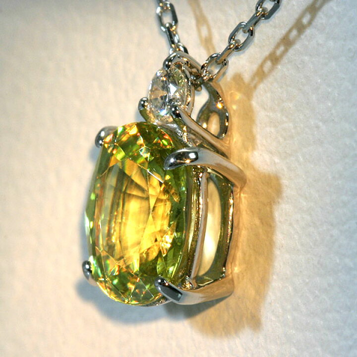 楽天市場】スフェーン ネックレス 1カラット プラチナ【送料無料  