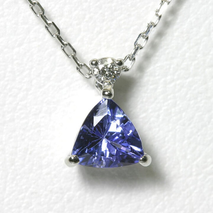 楽天市場】タンザナイト&ダイヤネックレス プラチナ【送料無料】 Pt900  