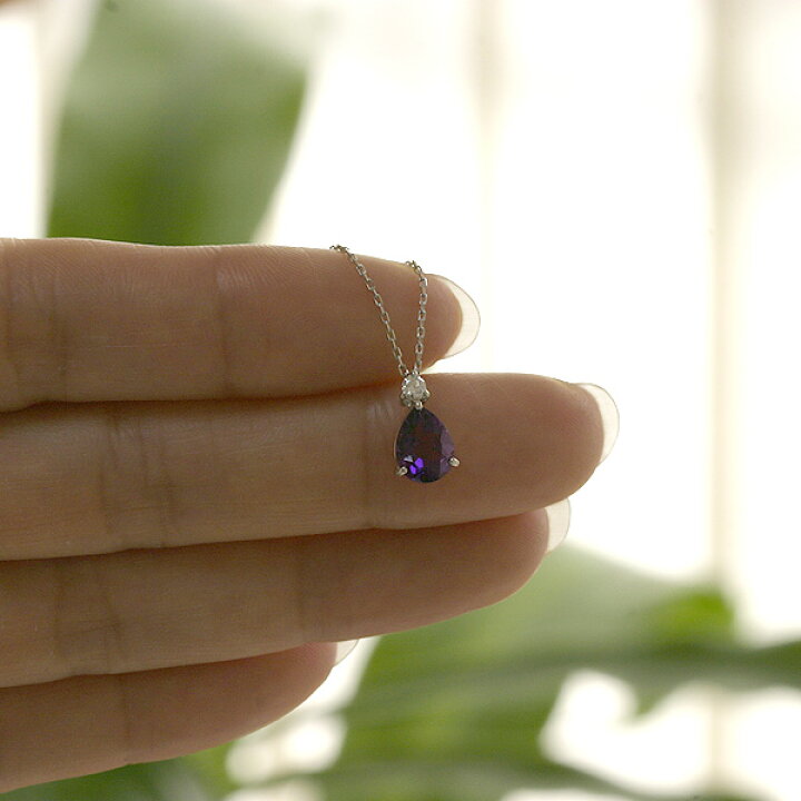 美品♥️大粒アメジス/CZトネックレス NEW✨ 大粒 アメジスト 