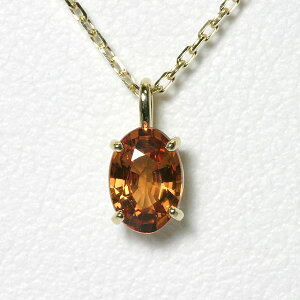 IWTt@CA y_g 0.4ct K18 yzy_ggbv fB[X I[o 9 a 18k orange sapphire necklace