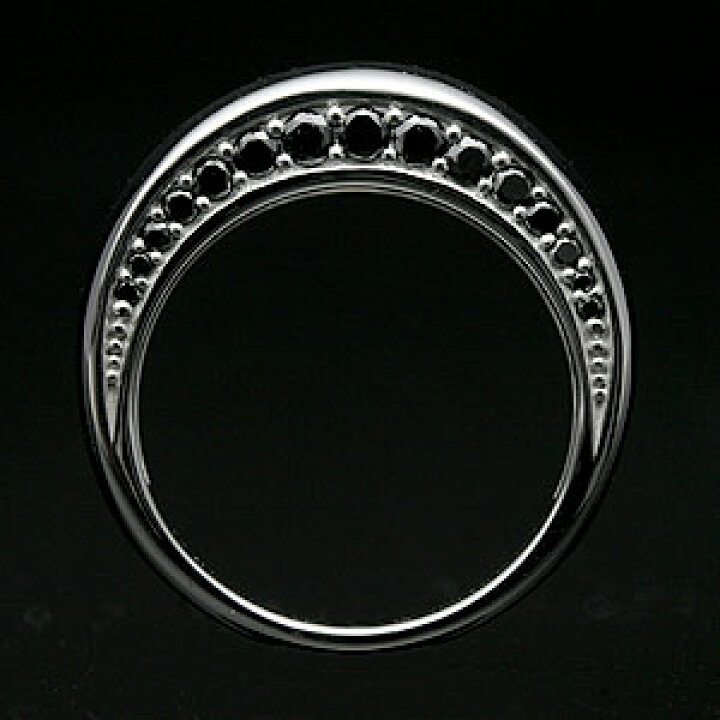 楽天市場】ブラックダイヤ メンズ ピンキーリング K18WG 宝石鑑別書付  