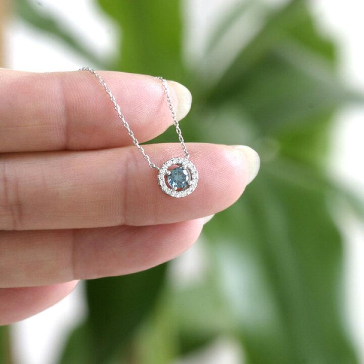 楽天市場】【10%OFFセール】ブルーダイヤ ネックレス 0.3ct プラチナ 