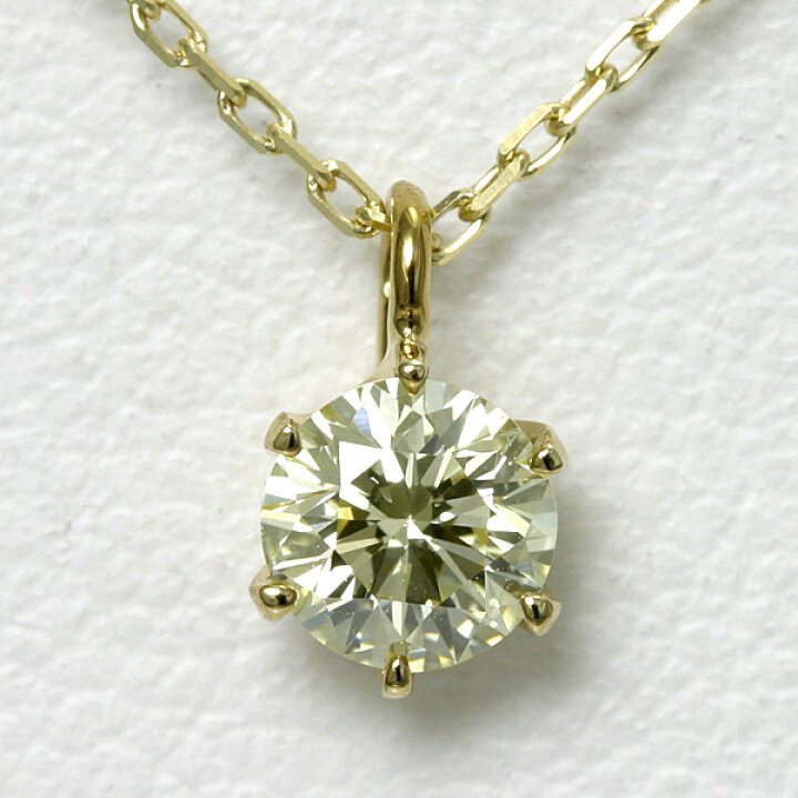 楽天市場】イエローダイヤ ネックレス 0.3ct K18 【送料無料】 SI-1  