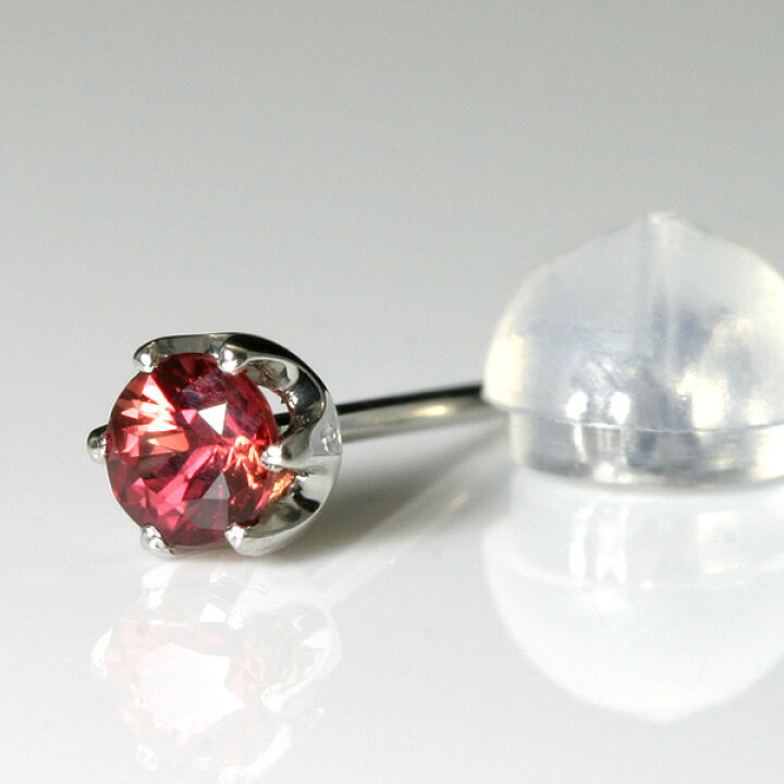 楽天市場】【ポイント2倍】オレンジサファイア 0.1ct ピアス メンズ 