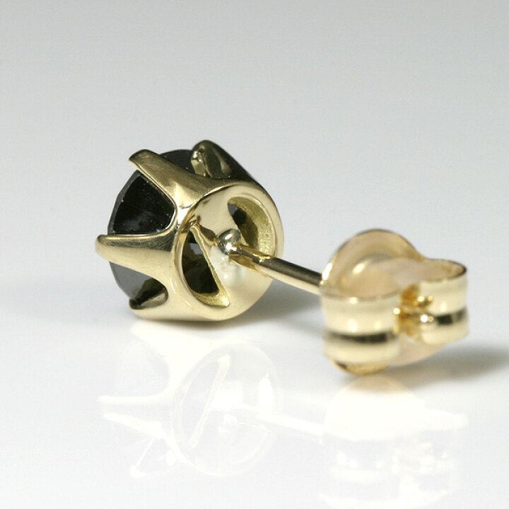 楽天市場】ブラックダイヤ 0.5ct メンズピアス K18 ゴールド 片耳 