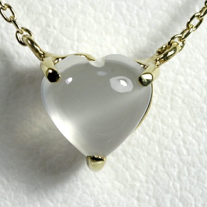 楽天市場】ムーンストーン 1ct ハート ネックレス K10YG【送料無料】 6  