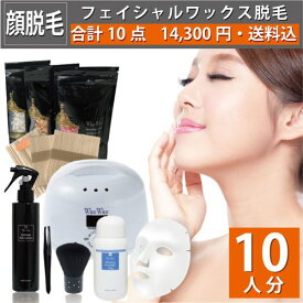 【ワックス脱毛】フェイシャルワックス導入キット 顔脱毛 フェイスワックス