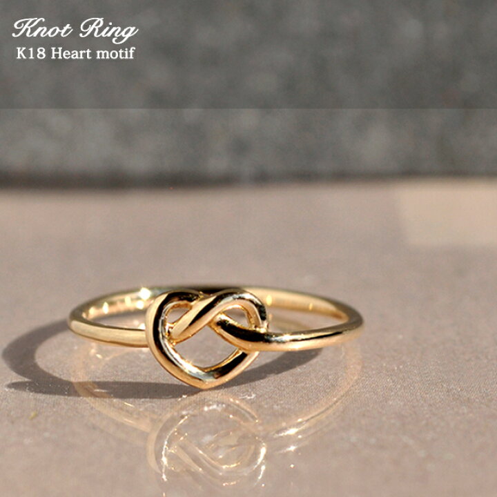 楽天市場】ハート リング 指輪 レディース ゴールド K18 18金 18k K10  