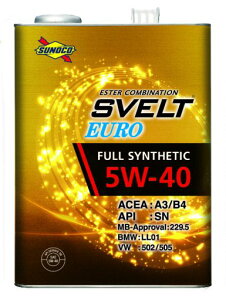 5̂|Cg10{SUNOCO SVELT EURO 5W-40 20L GWIC XmR IC