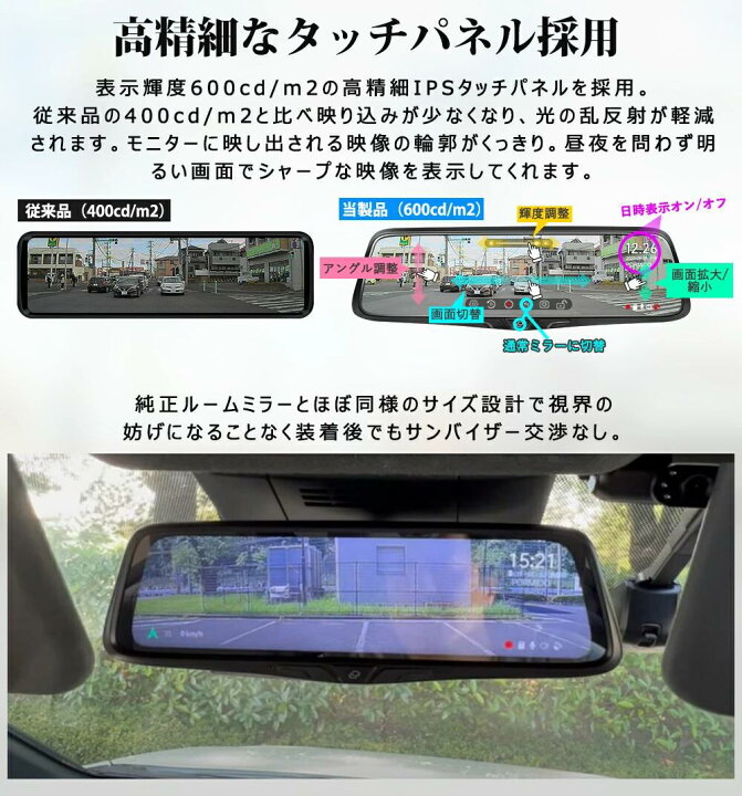 楽天市場】PORMIDO（ポーミド）PRD80Cデジタルインナーミラータイプ  