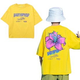 （即納） 子供服 キッズ 半袖 HIPHOP tシャツ ダンス 衣装 130 140 150 160 170 ビッグシルエット ストレッチ 男の子 女の子 バックプリント