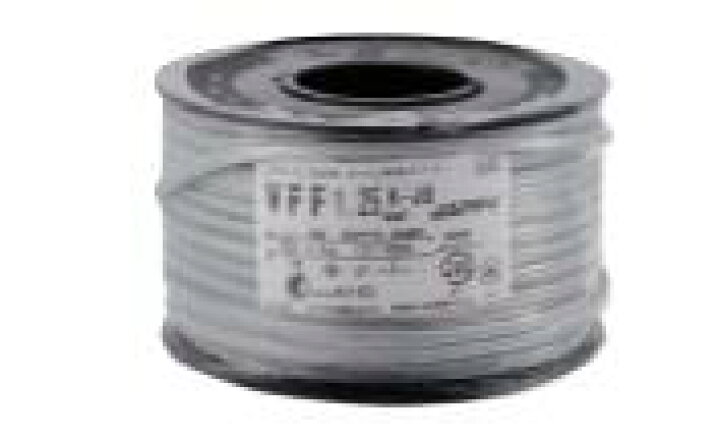 楽天市場】JAPPY ビニル平形コード VFF 0.75sq（灰）100m巻（ボビン巻 
