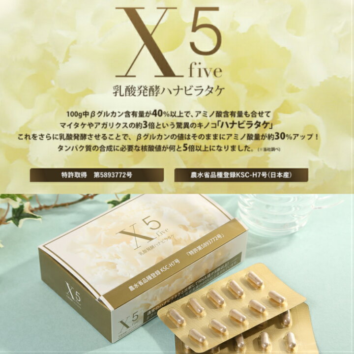 送料無料 乳酸発酵 ハナビラタケX5 40カプセル サプリ 健康 美容 乳酸菌 βグルカン アミノ酸 きのこ はなびらたけ 中高年 日本製 スーパーフード 健康食品 エストロゲン 人気 おすすめ | 健康と美容のお店 C-Garden