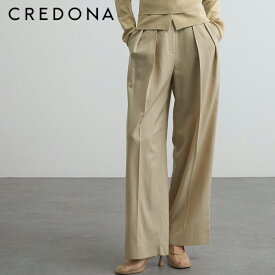 【即納】CREDONA クレドナ 【THE C】 ICHIGUN PANTS イチグンパンツ ワイドパンツ ワイドタックパンツ タックパンツ ロングパンツ ワイド タック パンツ スラックス ストレートパンツ レディース 春夏 春 きれい