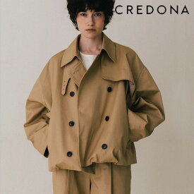 【クーポン利用で40％OFF】CREDONA クレドナ NORMANDY HALF TRENCH COAT ノルマンディ ハーフ トレンチ コート ハーフトレンチコート ハーフトレンチ トレンチコート トレンチ コート ライトアウター アウター レディース 秋冬 秋 大人カジュアル