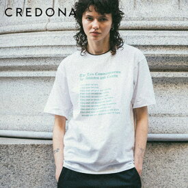 【即納】CREDONA クレドナ PARMANENT TEE パーマネントTee ロゴT ロゴTシャツ ロゴ ロゴプリント Tシャツ Tee 半袖Tシャツ 半袖 カットソー プルオーバー トップス レディース 春夏 春 夏 ゆったり オーバーサイズ カジュアル ホワイト 白