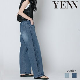 【予約】【34のみ8月入荷予定】【5月上旬～中旬入荷予定】YENN イエン デニム デニムパンツ カーブデニム ワイドデニム ワイドパンツ デニム ストレート ワイドジーンズ レディース カジュアル ゆったり きれいめカジュアル