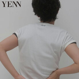 【ホワイト/即納】【予約：6月上旬～中旬入荷予定】YENN イエン SHORT SLEEVE RIB TEE ショートスリーブリブTシャツ リブT リブニット リブTシャツ Tシャツ リブ Tシャツ トップス カットソー レディース コンパクト タイト 大人カジュアル