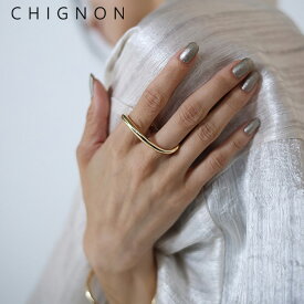 【即納】【2025春夏新作】CHIGNON シニヨン ダブルフィンガーリング リング シルバー ゴールド 0046-594