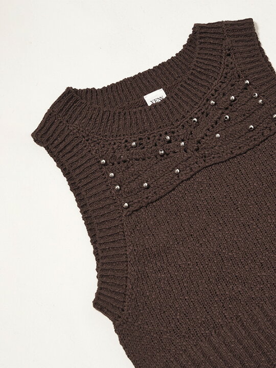 楽天市場】【即納】【2025春夏新作】YENN イエン METAL BEADS KNITVEST 