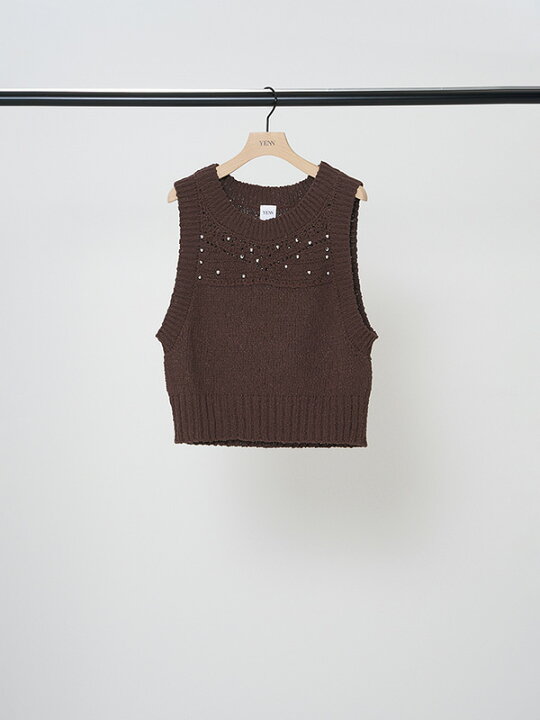 楽天市場】【即納】【2025春夏新作】YENN イエン METAL BEADS KNITVEST 